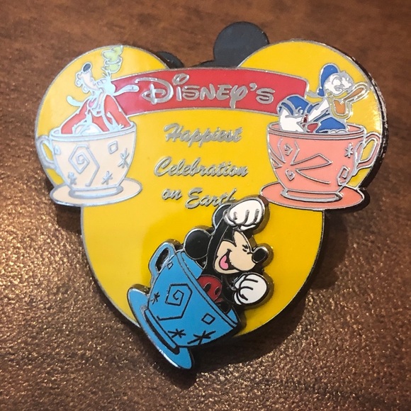Disney Accessories Disneys Happiest Celebration On Earth Tea Cup Pin Poshmark